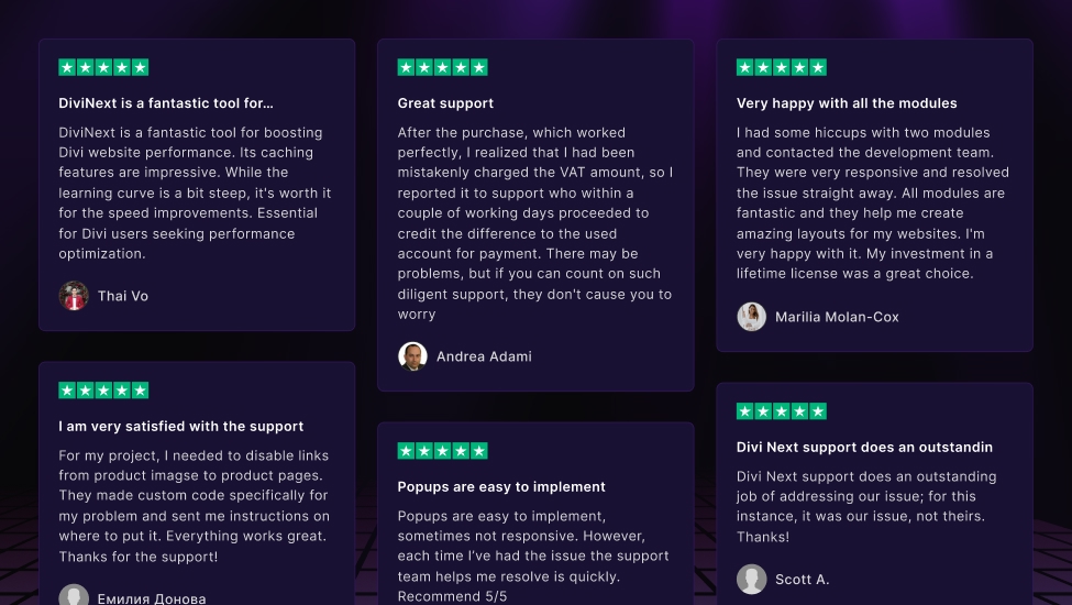 Build trust with Customer Testimonials & Feedbacks