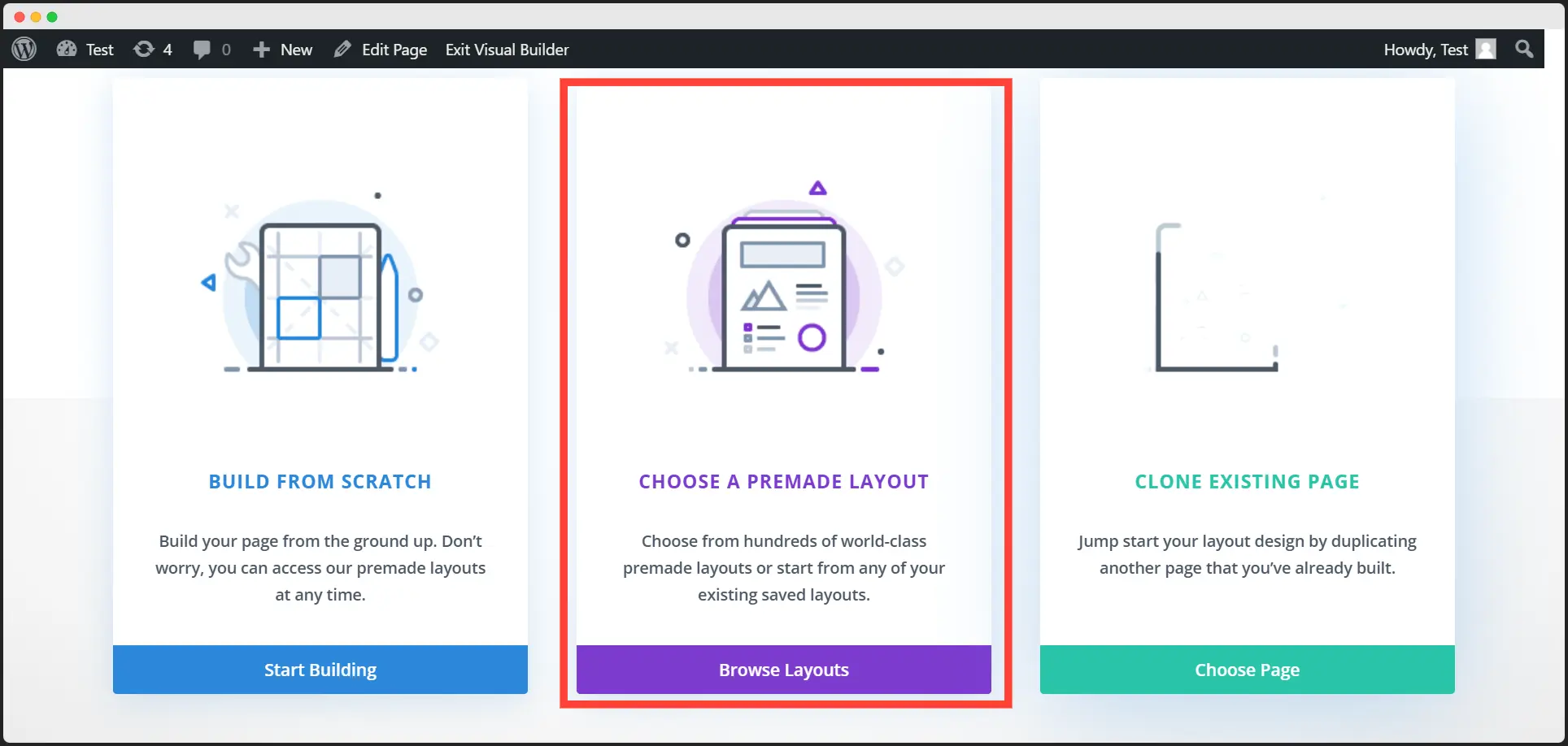 Pick Premade Layout option to use the saved layout