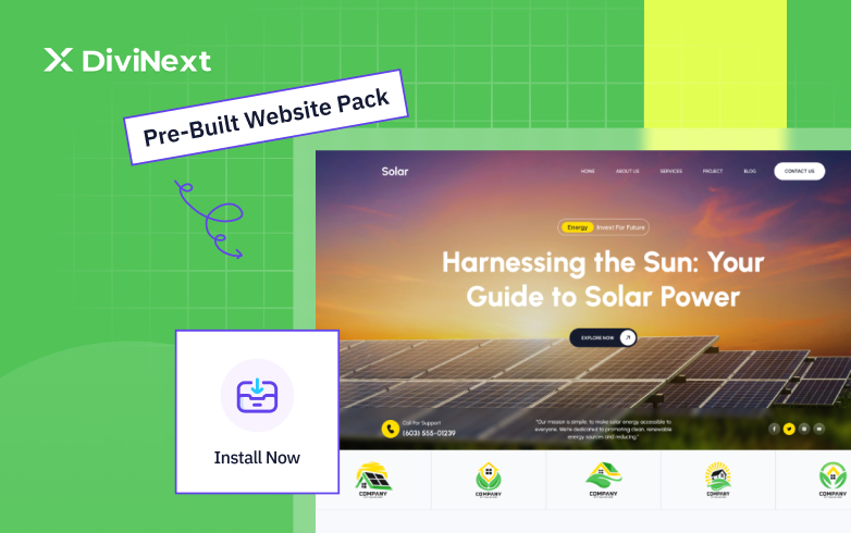 How install and use a pre-built site pack with divi essential
