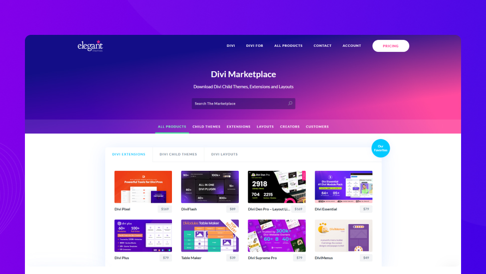 Explore Divi Marketplace