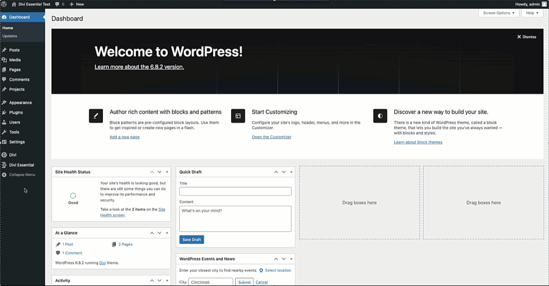 Immersive Video & Media Sections