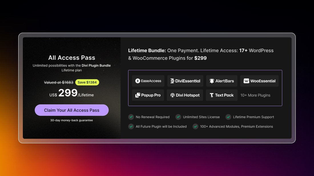 The All Access Pass — Best Value for Agencies & WooCommerce Stores